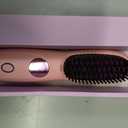 Go Brush Pro,2026 New Cordless Straight Hair Brush, Portable Scald-Proof mini Straight Hair Comb with Three Temperature Settings and LED Display Screen, Quickly Heating Travel Hair Brush (Dark Pink)