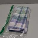 Oval Tablecloth, Waterproof Oval Plaid Table Cloth 60x84 Inch Machine Washable Fabric Table Cover for Kithchen Dining Decor (Light Blue)