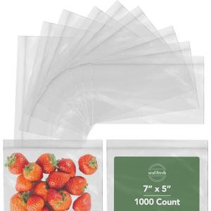 Zip Bags  7x5 Inches (1000 Count), 2 Mil  Clear Plastic Reclosable LDPE Poly Sandwich Baggies with Resealable Lock Seal Zipper  For Snacks, Cookies, Candies, Treats, Pastries, Party