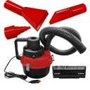 Car Vacuum Cleaner, DC 12V Multi-Purpose Automotive Wet and Dry Vacuum with 3 Nozzles, Portable Handheld Vehicle Interior Duster for Car, Office, Home, Floor (Red)