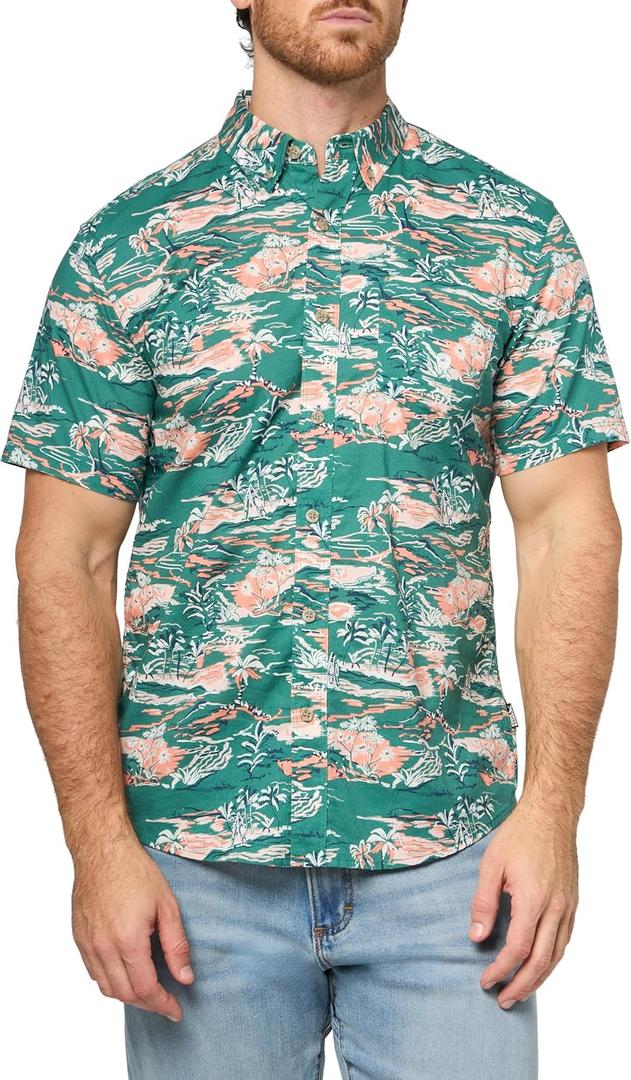 Eddie Bauer Mens Eddie Bauer Printed Baja Shirt (XX-Large, Clvr)