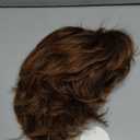 TISHINING Short Mixed Brown Curly Wigs for Women Layered Red Brown Pixie Cut Wig with Bangs Heat Synthetic Short Hair Wigs for White Women Natural Looking Daily Party Wig
