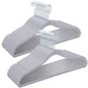 Plastic Coat Hangers 50-Pack,Non-Slip, Space Saving Closet Hangers for Dorm & Apartment - 360° Rotating, Heavy Duty, Durable (Grey)