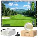 Golf Simulator &Launch Monitor Projector Impact Screen 9'10"×8'6"/118"×102"