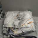 Non-Slip Marble Pattern 5x7ft Area Rug with Gold Veins, Low Pile Modern Minimalist Design, Durable & Easy - Clean, Perfect for Living Room, Bedroom, or Dining Room-Golden Gray