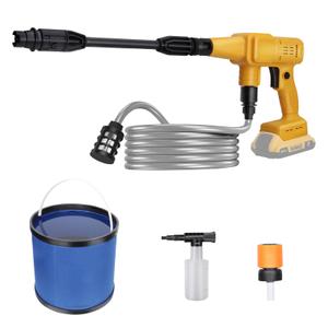 Cordless Pressure Washer for Dewalt 20V Battery 700 PSI Portable Handheld Power Washer with 6-in-1 Nozzle Foam Cannon for Car Floor Fence Wall Cleaning (Battery Not Included)