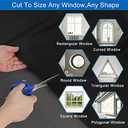 100% Blackout Blind Magnetic Window Cover 118 x 57Inch,No Drill,Cut Any Size/Shape,Portable Black Out Shades Curtains for Nursery Bedroom,Rv,Media Room with Magnetic Closure