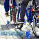 Training Wheels for Kids Bike, 1 Pair LED Flash Bicycle Training Wheels Children's Bicycle Adjustable Stabiliser Support Wheels for 12-20 Inch Kids Boy Girls Bikes