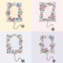 2 x 4 Pieces Metal Bookmarks for Women, Large Size Cute Hollow Bookmark Garland Flower Window Butterfly Unique Book Mark for Reading, Artistic Gift for Book Lovers Writers Readers Children Teens Men