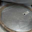 sawsile Round Wood Mirror,30 inch Circle Rustic Farmhouse Natural Wooden Frame Boho Beads Wall Mirror for Bathroom,Living Room,Bedroom or Entryway