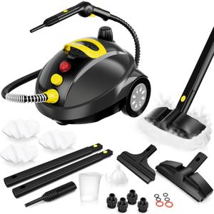 Steam Cleaner, Heavy Duty Steamer Multipurpose Powerful Steam Mop with Extra-Long Power Cord for Home Floor Cleaning, Carpets, Grout, Tile, Car, Sofa