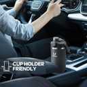 32 oz Stainless Steel Tumbler with Handle and Straw, Vacuum Insulated Water Bottle with 2-in-1 Lid (Chug/Straw) and Silicone Boot，Keeps Drinks Hot and Cold