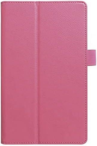 for Amazon Kindle Fire HD8 7th 8th Generation (2017/2018 Release Version) Tablet Cover,Ultra Slim Lightweight Folio Stand Leather Case for Kindle Fire HD 8 7th 8th Gen 8inch (Li-Peach Red)