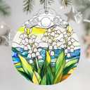 Christmas Ornaments: Stained Glass Ornament, Birth Flower Ornament, Christmas Tree Ornaments & Xmas Tree Decorations Exquisite Holiday Decor, Birth Flower Gifts Perfect Holiday & Xmas Gifts - May