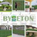Bybeton 12 Pack 20"x20" Artificial Grass Wall Panels, 4-Layer UV Protected Boxwood Panels, Faux Greenery Wall Backdrop for Outdoor Indoor Privacy Fence Screen, Garden, Balcony & Backyard Decor