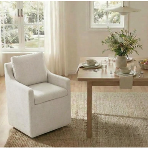 KISLOT Upholstered Dining Chair with Washable Cover, Light Beige; 1 Chair Included
