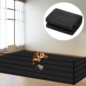 Extra Large Dogs Playpen Mat Kennel Flooring for Dogs 120'' x 60'' Washable Floor Covering Reusable Waterproof Non Slip Rug Whelping Pad Kennel Incontinence Housebreak, Dark Gray(Felt and PE)