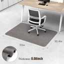 Blvornl Office Chair Mat for Hardwood Floor, 35.4"x 55" Desk Chair Mat for Hard Wood and Tile Floor, Large Anti-Slip Hard Floor Protector Rolling Chair Pad, PVC Desk Rug, Dark Grey