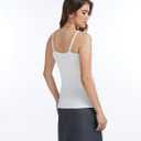 Air Curvey 4 Pack Camisole Tops for Women Basic Undershirt Tanks Adjustable Spaghetti Straps Camis Seamless Soft Layering Top (M)