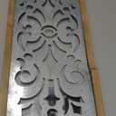 Sintosin Farmhouse Galvanized Wall Decor, 12" x 32", Hanging Window Pane, Wood & Metal Wall Art, Steel Sheet Wall Sculpture, Decorative Wall Panel for Living Room Fireplace