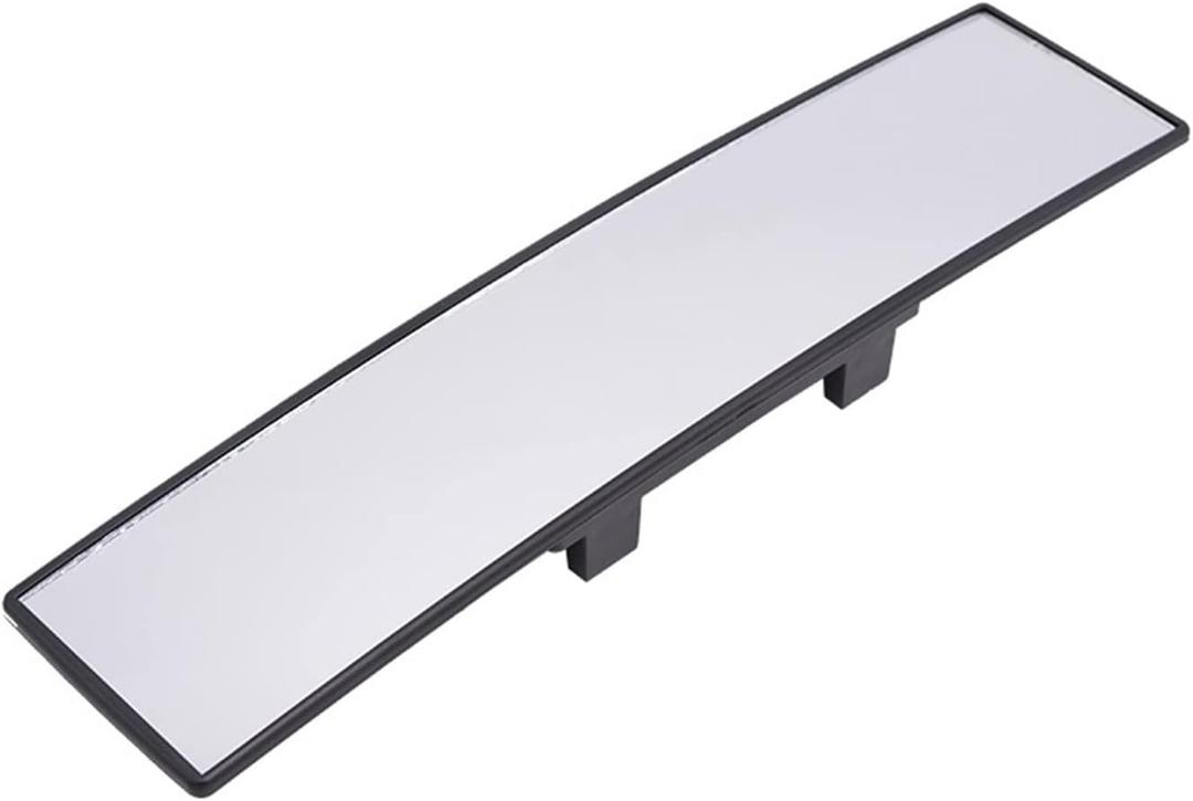 300mm Auto Assisting Mirror Large Vision Anti-glare Proof Car Rear View Mirror Angle Panoramic Car Interior Interior rearview mirror(HJX-030 White)