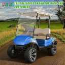 10L0L 4PCS Golf Cart Fender Flares for Yamaha G29, EZGO TXT/RXV, Club Car DS/Precedent - Heavy Duty ABS Plastic Mud Guards with Reflectors & Stainless Steel Hardware