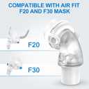 2 Packs Replacement Swivel Elbow Connector for Airfit F20 F30, FSA HSA Eligible, QuiteAir Elbow Quick-Release,Great-Value CPAP Supplies by Medihealer