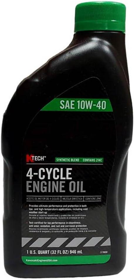 Kawasaki Genuine OEM 10W40 Motor Oil 1 Quart 4-Cycle K-Tech 99969-6296