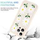 MOWIME Compatible with iPhone 13 Pro Max Case, Cute Daisy Floral Pattern Shockproof Soft TPU Protective Cover for Women Girls, Slim Anti Scratch Case for iPhone 13 Pro Max 6.7 Inch, White