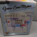 Nostalgia Snow Cone Shaved Ice Machine - Retro Table-Top Slushie Machine Makes 20 Icy Treats - Includes 2 Reusable Plastic Cups & Ice Scoop - White