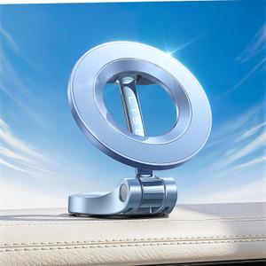 LISEN for iPhone MagSafe Car Mount [24 Strong Magnets] 360 Degrees Ultra Magnetic Phone Holder for Car Dashboard, Universal Car Phone Mount Magsafe Accessories for iPhone17 Pro Max Air 16 15 14, Blue (Driver Setup)