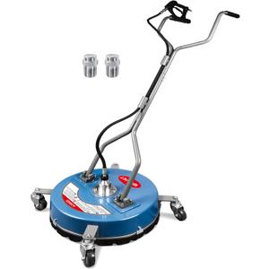WOJET 20 Pressure Washer Surface Cleaner with 4 Wheels & Dual Handles, 4500PSI Surface Cleaner Attachment for Pressure Washer for Concrete Driveway Sidewalk Deck Patio Cleaning, 3/8'' Quick Connect