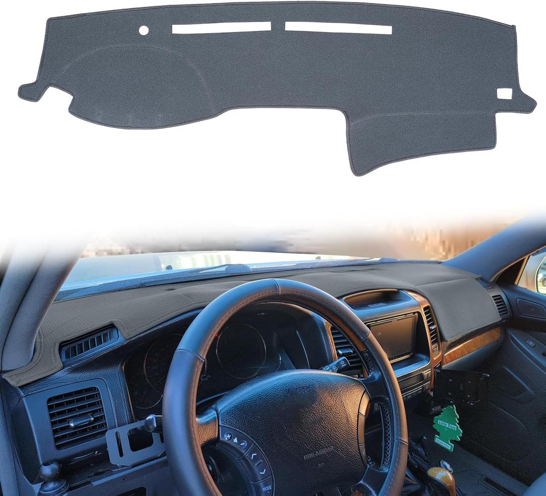 Dashboard Cover Custom Fit for 2003 2004 2005 2006 2007 2008 2009 Lexus GX470 Dash Cover Mat Pad Carpet(Dark Gray)
