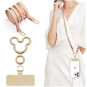 Mouse Ears Crossbody Phone Lanyard - Adjustable Shoulder Neck Strap [Works with All Phones] Hands-Free Cell Phone Strap - Neck Chain Holder for iPhone 16/15/14/13 Pro/S24 Ultra