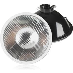 7 Inch LED Glass Headlight - High/Low Beam Conversion - Single Unit Chrome Semi-Sealed Housing - Fits H4/HB2/9003 Bulbs - Universal for Vintage & Modern Cars 1Pcs - No LED bulbs included.