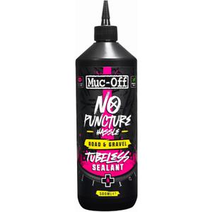 Muc-Off Road & Gravel Tubeless Tire Sealant | High-Pressure Puncture Sealant for Road & Gravel Bikes | Seals Holes up to 7mm | Works Up to 110 PSI (500ml)