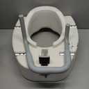 Medline 5" Elongated Raised Toilet Seat, with Lock and Removable Padded Arms- A Medical Seat for Seniors, Elderly, Adults, or Post-Surgery Recovery, 1 Ct.