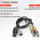 2Pcs 234-5055 Upstream + 234-4568 Downstream Oxygen O2 Sensor 1.6L Compatible with 2012-2018 Kia Soul, 2012-2018 Kia Rio, 2012-2017 Hyundai Veloster, 2012-2017 Hyundai Accent