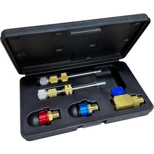 Mastercool 58560 Eaton R134a Valve Core Remover/Installer Kit – for 8mm and 10mm Eaton-Style Cores – Includes R134a Fittings and Storage Case