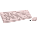 Logitech MK270 Wireless Keyboard and Mouse Combo for Windows, 2.4 GHz, 8 Multimedia Keys, PC, Laptop, Wireless Keyboard Compact Mouse Combo - Rose