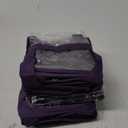 Clear Vinyl Zippered Storage Bags (3-Pack) 40L Sturdy Storage Bags for Sweaters, Blankets, Comforters, Bedding Sets and Much More! (Purple, 18x15x9)