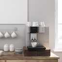 Suzile Coffee Pods Storage Holder Cabinet Vintage Countertop Storage Drawers Wooden Cup Organizer Under Brewe for Home Office Accessories(2 Drawer)