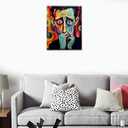 Tucocoo Graffitic Man DIY Paint by Numbers for Adults Colorful Man Art DIY Digital Oil Painting Acrylic Paint Cartoon Pop Art Painting Kits Canvas Bedroom Decor 16x20 Inch Nordics GiftDIY Frame