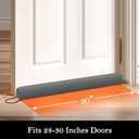 Sunolga Door Draft Stopper Blocks Hot and Cold Air with Removable Washable Cover for Bottom of Door, All-Season Seal for Noise, Light, Dust, Door Sweep for Gaps Up to 3", Home Essentials, 30", Gray