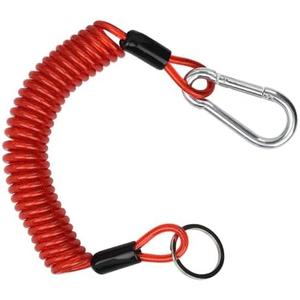 XFIRE-GEAR 6FT Trailer Brake Away Cable, Trailer Breakaway Safety Cable Spring Towing Coiled Wire for RV Trailer Emergency Camper Breakaway Switch