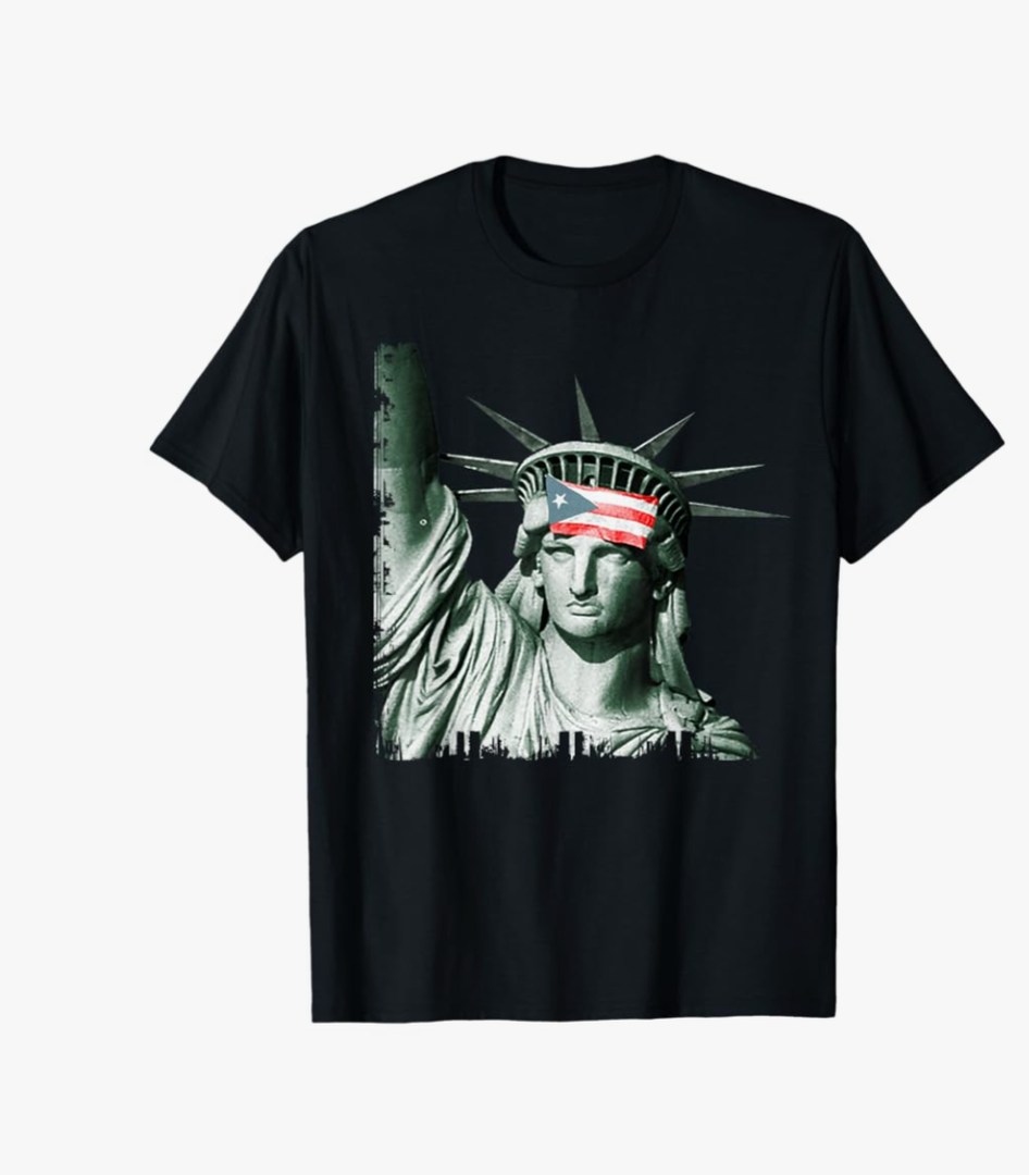 Puerto Rico Resiste Statue of Liberty Puerto Rican Flag Tee T-Shirt L
