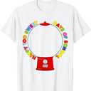 100 Days of School Gumball Machine Empty DIY Project Blank T-Shirt S Youth Kids 8