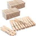 Clothes Pins Wood for Hanging Clothes,3.5 Inch 100pcs Heavy Duty Wooden Clothespins, Clothes Pins for Craft, Wooden Clips for Pictures. | Rust Resistant