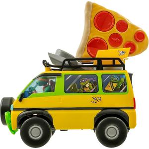 Teenage Mutant Ninja Turtles Toy, Pizza Blaster RC Vehicle with 6 Foam Pizza Launchers, TMNT Remote Control Toy for Kids, Mutant Mayhem, Ages 5+