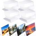 LECEHIVO 54 Pcs Acrylic Picture Frames Bulk 4 x 6 Inch Clear Plastic Sign Holder Horizontal L Shape Photo Frame Acrylic Back Flyer Slanted Stand for Home Office Desktop Display